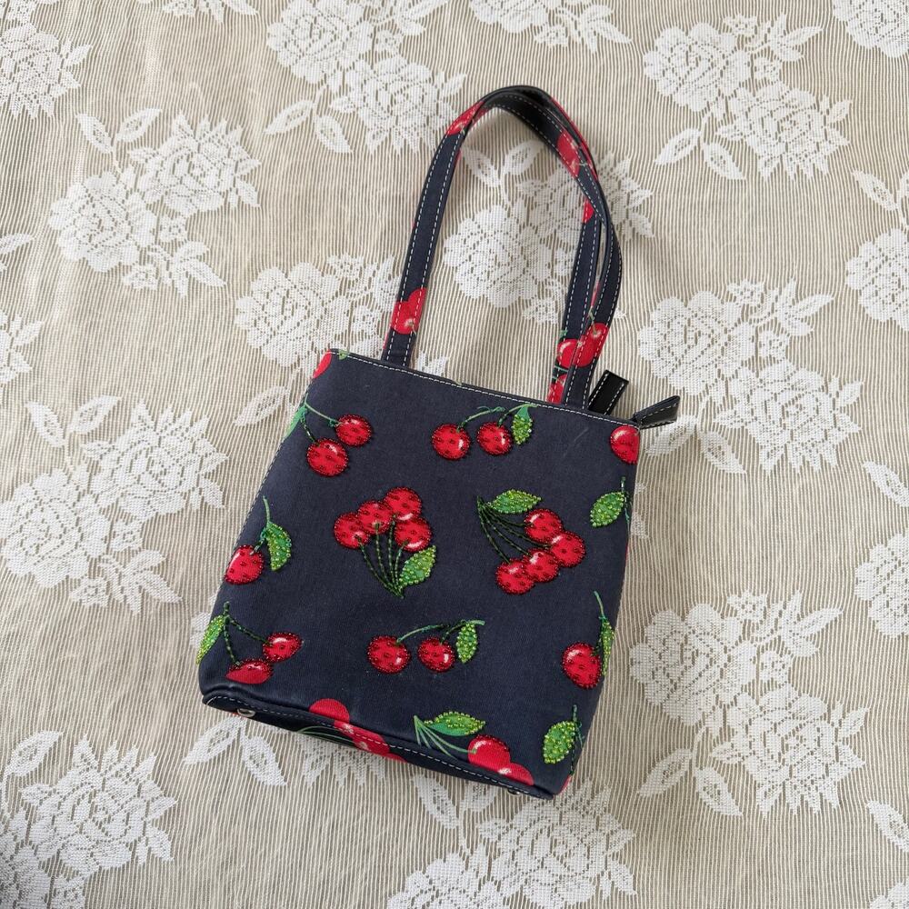 Cherry Print Mini Tote Bag